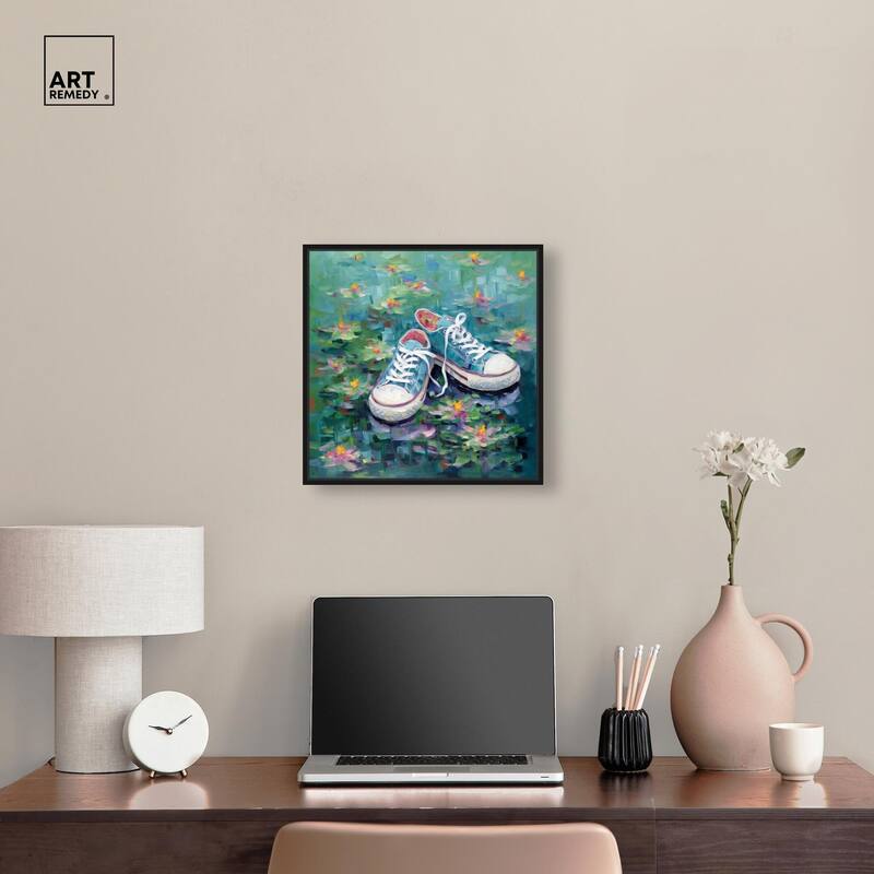 Lily Pad Sneakers II Canvas by Art Remedy