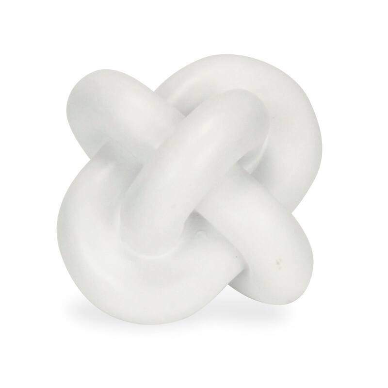 Minyoro Black Resin Chain Knot Sculpture