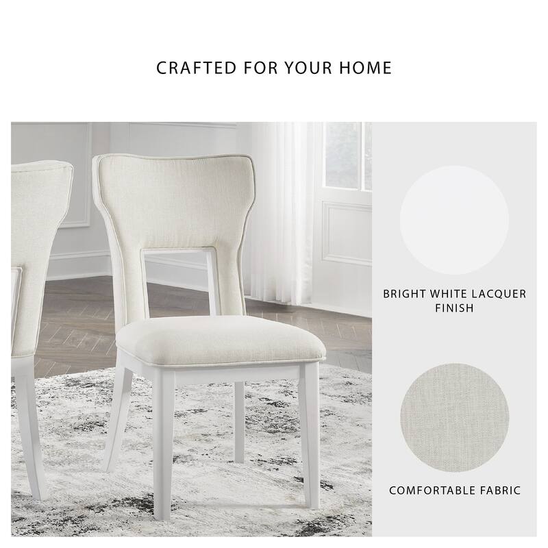 Signature Design by Ashley Chalanna White Dining Upholstered Side Chair (Set of 2) - 20.5" W x 26.88" D x 37.13" H
