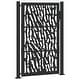 preview thumbnail 18 of 53, vidaXL Garden Gate Black 39.4x49.2" Steel Trace Design