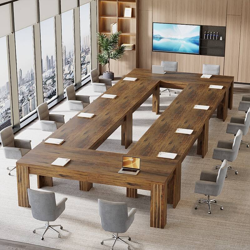 78.74 Inch Rectangular Conference Room Table for 6-8 People - 78.74" W x 27.56" D x 29.53" H