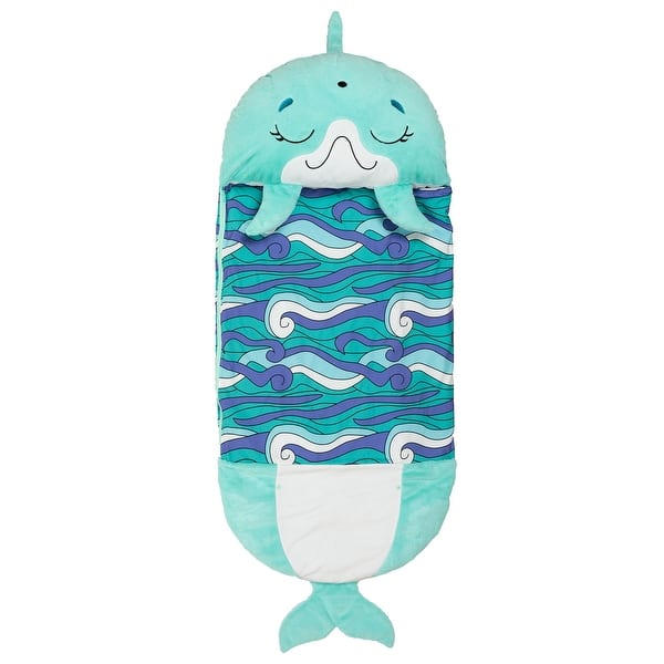 slide 2 of 6, Happy Nappers: Pillow & Sleepy Sack: Medium - Dolphin Disco - 54 x 20",3+ Dolphin Disco
