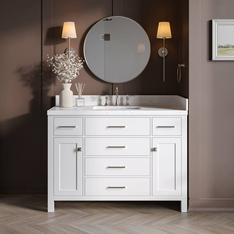 Ariel H048SCQRVO Bristol 48" Free Standing Single Basin Vanity Set