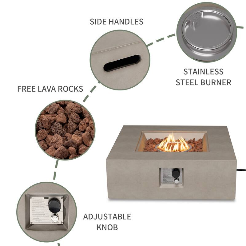 Outdoor Firepit Propane Tank Cover and Side Table