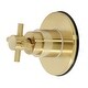 preview thumbnail 3 of 5, Kingston Brass Concord Single-Handle Six-Way Diverter Valve with Round Trim Kit Brushed Brass