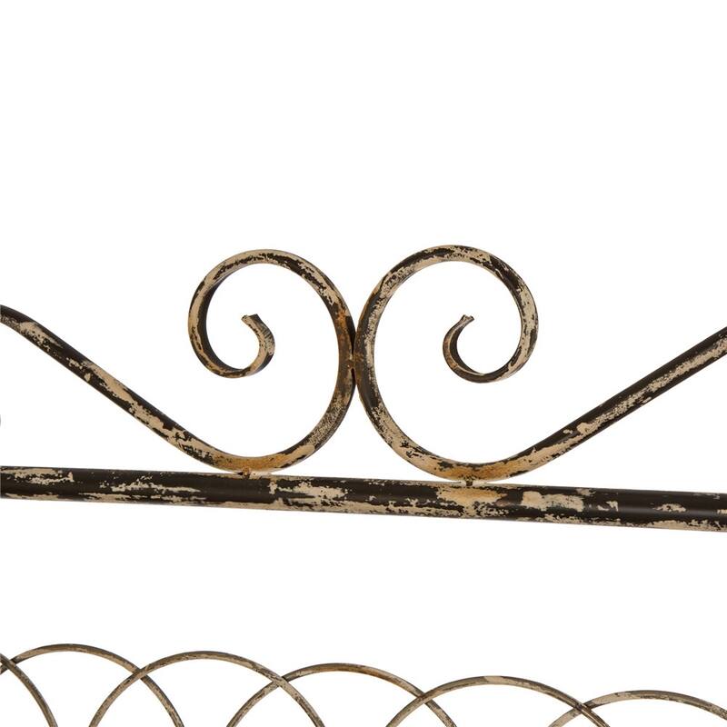 Glitzhome Farmhouse 3 Tier Metal Outdoor Shelving Planter Stand Indoor Storage Rack