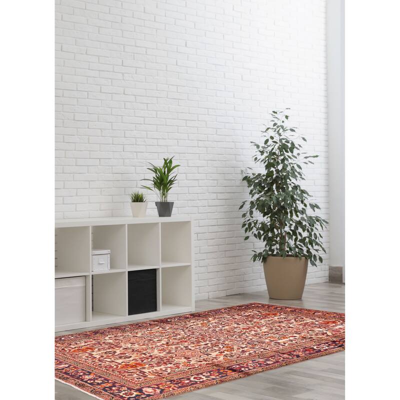 ECARPETGALLERY Hand-knotted Andelz Cream Wool Rug - 5'0 x 8'7