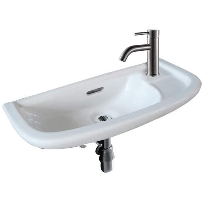 Fine Fixtures White 20-inch Wall-mounted Sink
