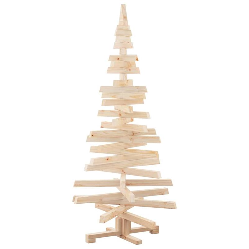 vidaXL Christmas Trees with Stand Natural/Brown Solid pine wood