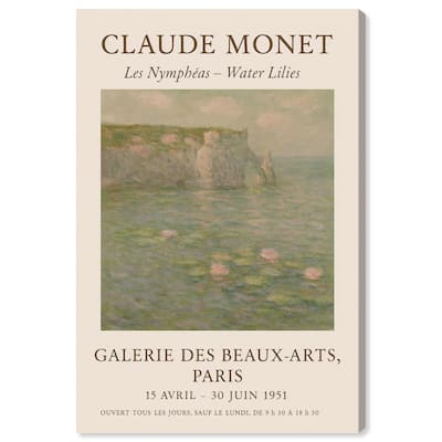 Water Lilies Canvas Vintage Art by Art Remedy, Gallery Wrapped