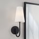 preview thumbnail 2 of 3, 5.75" W x 17.25" H 1-Light Armed Sconce with Tapered Soft White Glass - 5.75"W x 17.25"H x 8.25"E