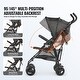 preview thumbnail 33 of 69, Carbon Steel Lightweight Stroller with Canopy, Recline and Foldable Frame - 30.71” L x 19.69” W x 40.94” H