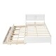 preview thumbnail 7 of 6, White Platform Bed with Bookcase, Twin Trundle, Drawers