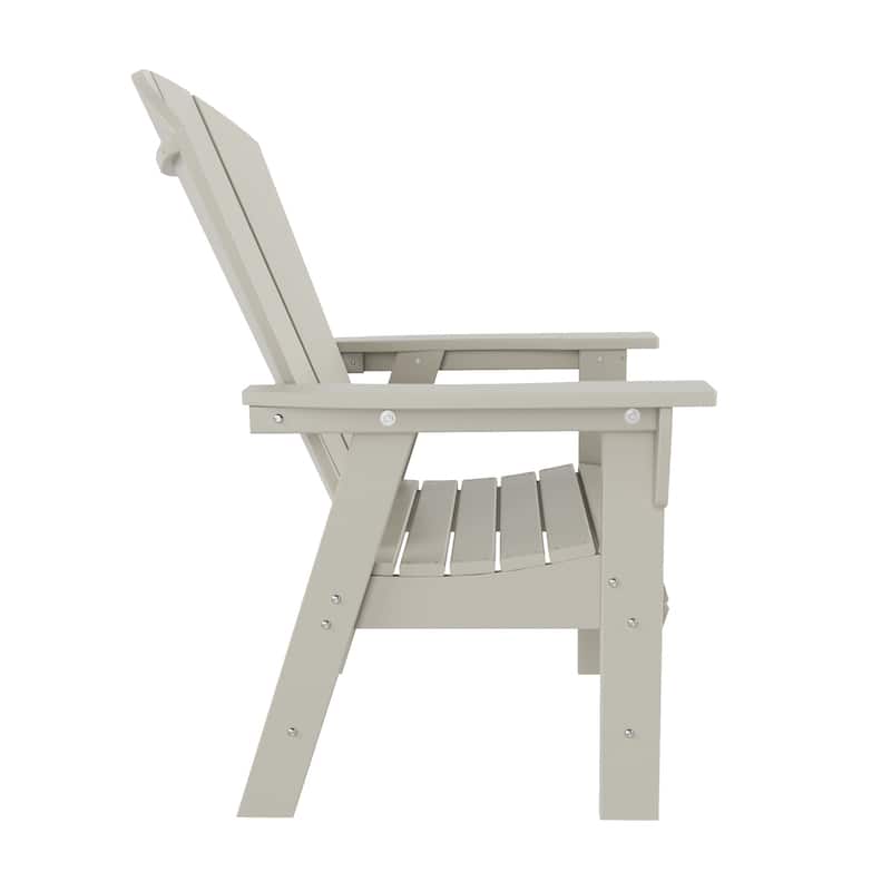 Laguna Hdpe All Weather Outdoor Patio Adirondack Dining Chair With Arms