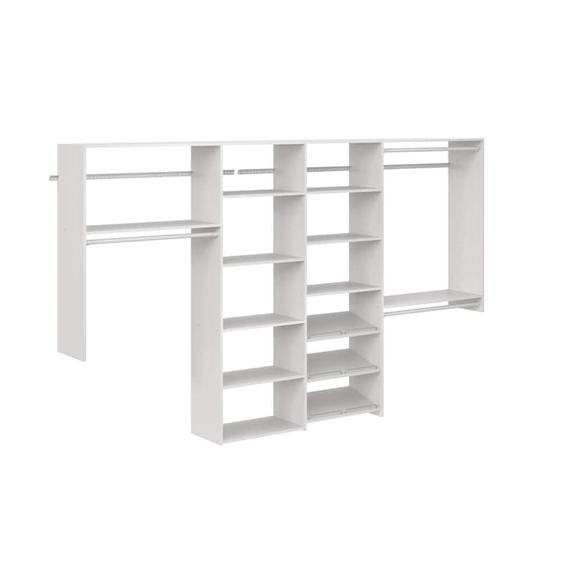 Easy Track 10 Ft. W. Dual Tower Classic Laminate Closet Kit - White