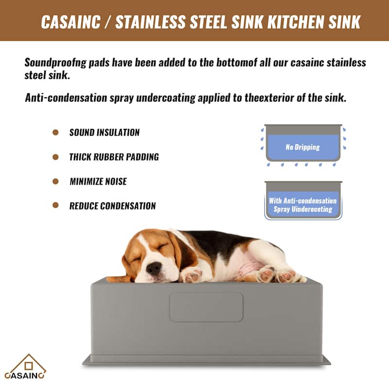 Stainless Steel Sink 16-Gauge Single Bowl Undermount Workstation Kitchen Sink with Accessories in Nano Brushed