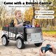 preview thumbnail 6 of 8, Gymax Kids Ride on Police Car w/ 3 Speeds Megaphone Music FM Radio
