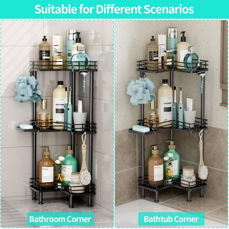Corner Shower Caddy - 9.45"D x 4.72"W x 1.97"H