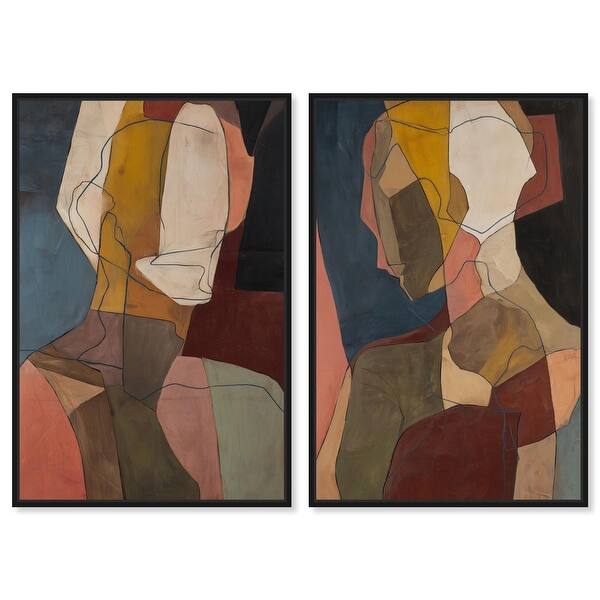 slide 2 of 61, Contemplation Dialogue Abstract Art Set Canvas Print by Art Remedy Black - 10" x 15"