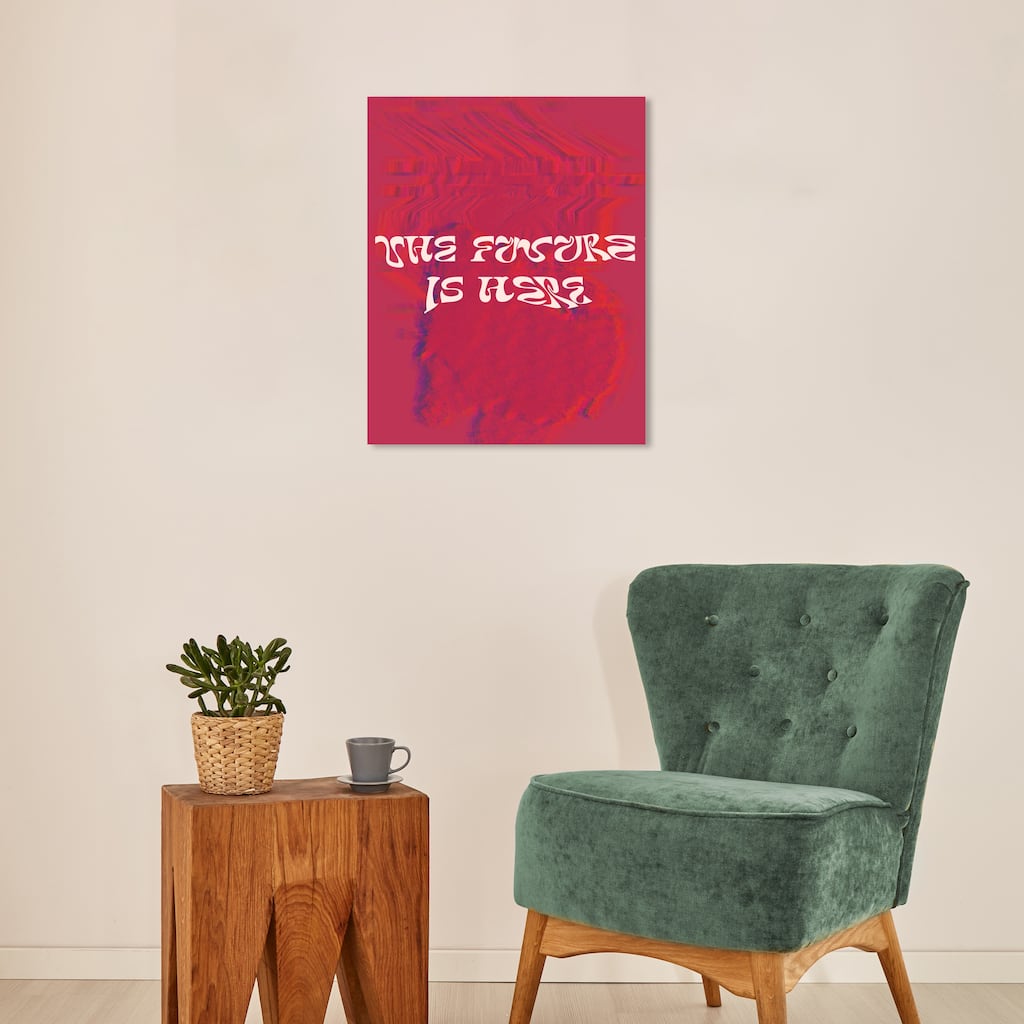 Wynwood Studio Canvas Education and Office Virtual Future Red Modern & Contemporary Wall Art Canvas Print