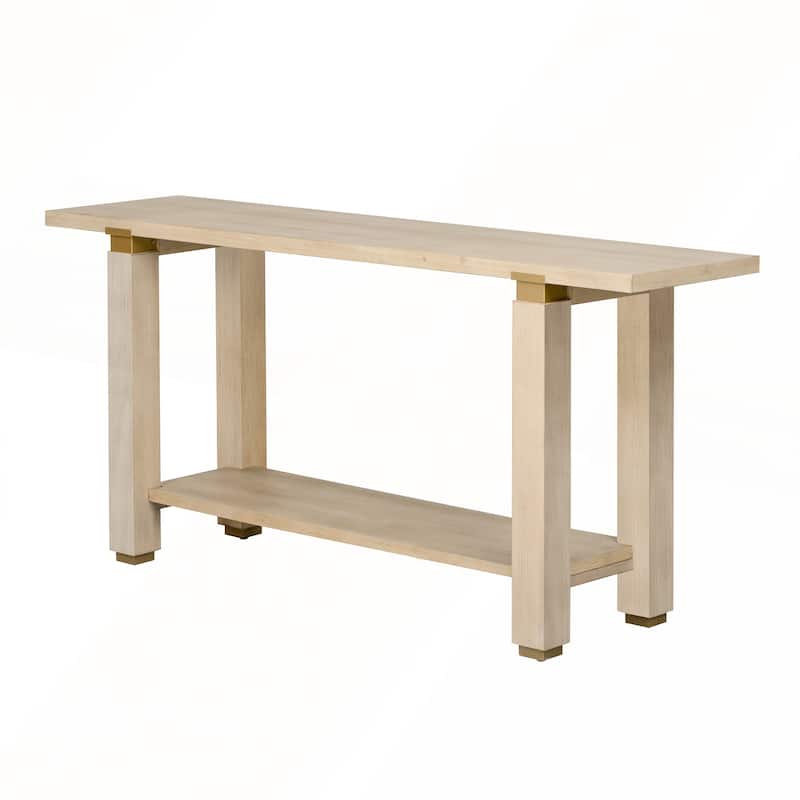 62.9in Modern Minimalist Solid Wood Console Table