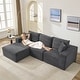 preview thumbnail 13 of 54, 109'' Corduroy Modular Sectional Sofa with Chaise