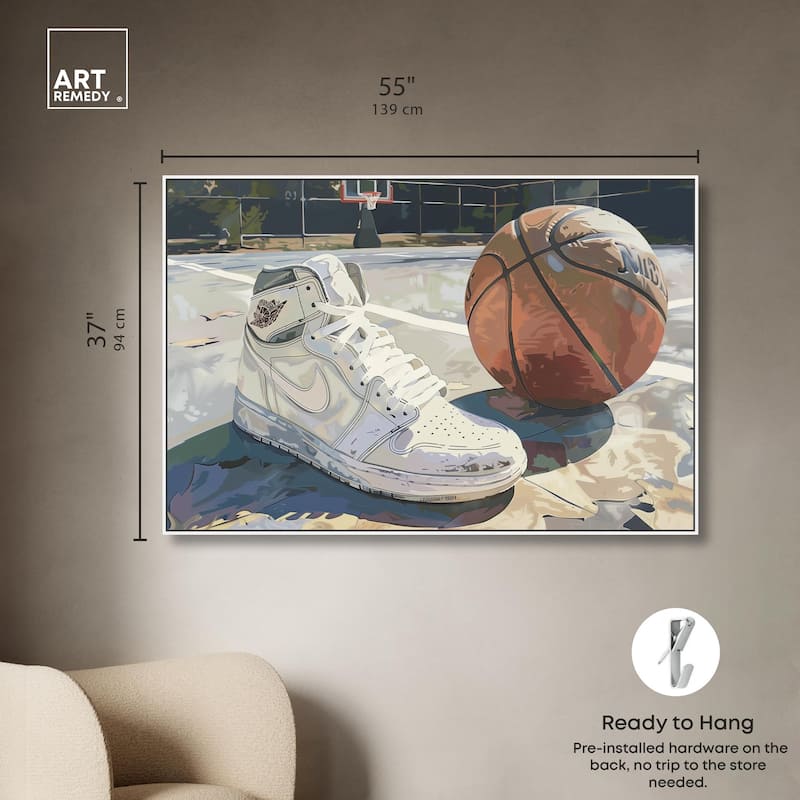 Washed Out Court Canvas by Art Remedy