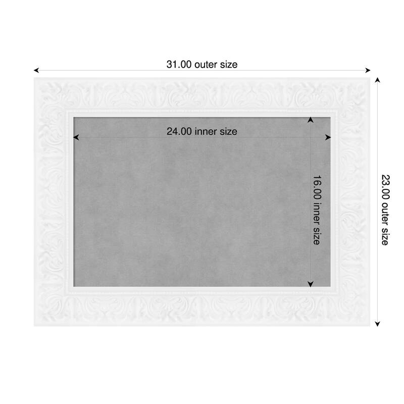 Amanti Art Luxe Black Framed - 31 x 23 in - Luxe White