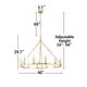 preview thumbnail 12 of 14, KAWOTI 12 - Light Dimmable Wagon Wheel Chandelier