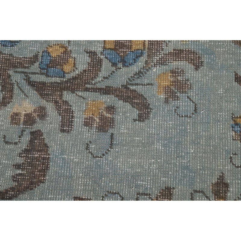 Traditional Tabriz Persian Rug Hand-Knotted Floral Wool Carpet - 9'6"x 12'9"