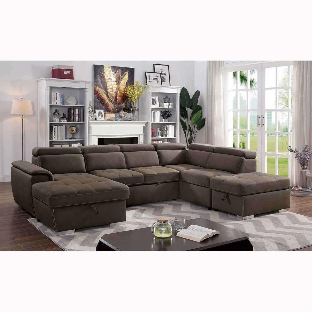 infinity fabric sleeper sectional with chaise lounge storage