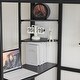 preview thumbnail 11 of 13, Twin Size Metal Loft Bed with Desk and Storage Shelves