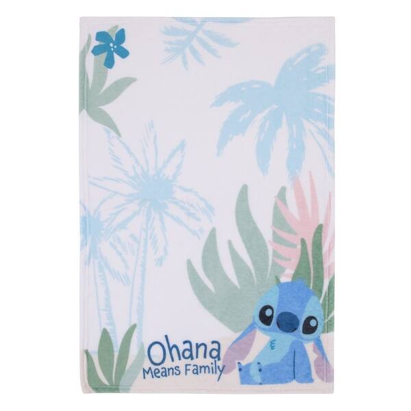 slide 2 of 3, Disney Stitch Ohana Means Family Photo Op Baby Blanket