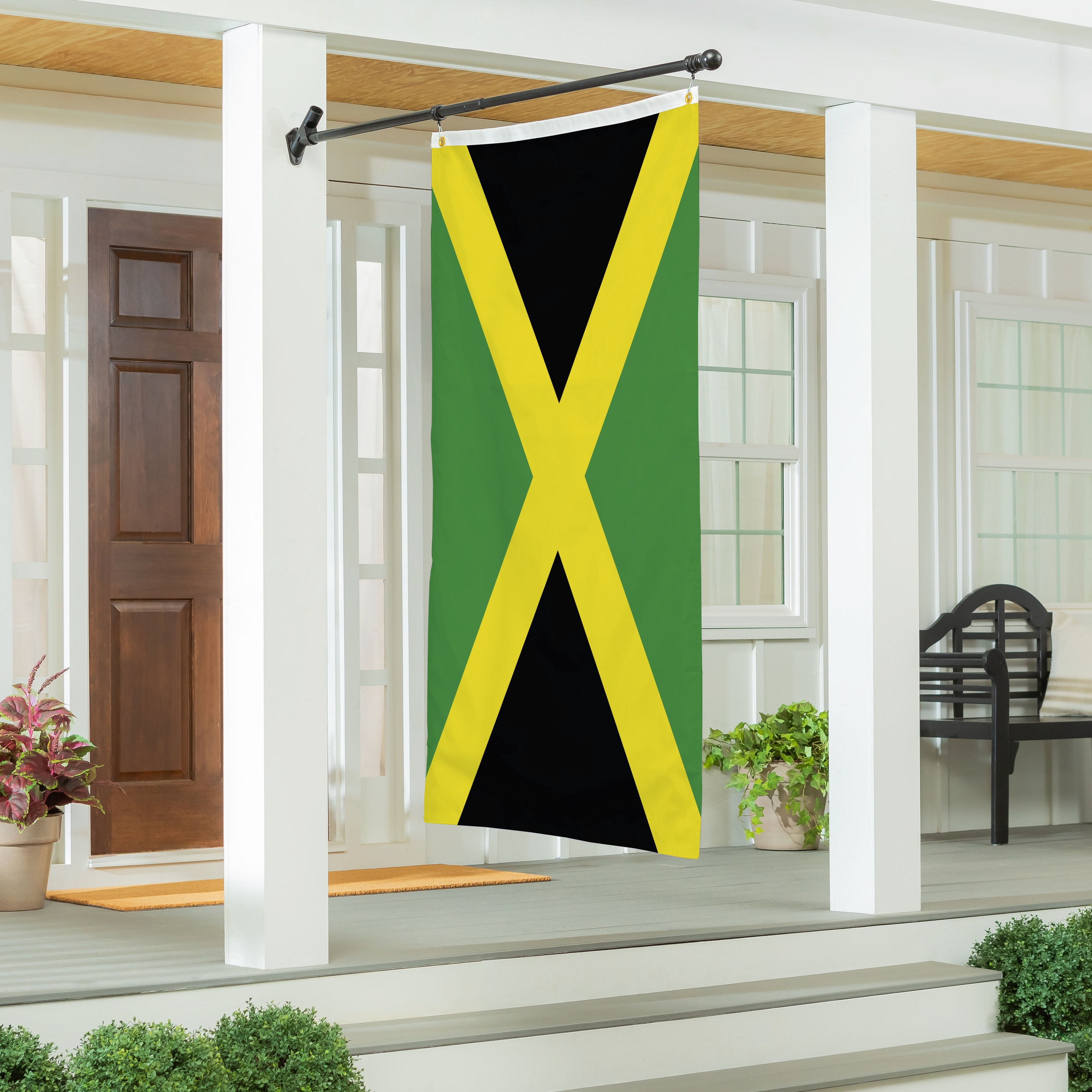 Jamaica National Double Sided Estate Flag w/ 2 Grommets, 3'x5'