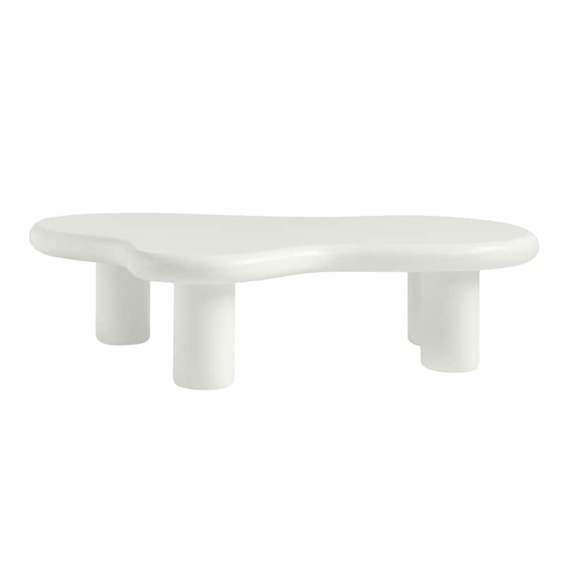 Cloud Coffee Table, Irregular Modern Coffee Table Decor with 4 Legs