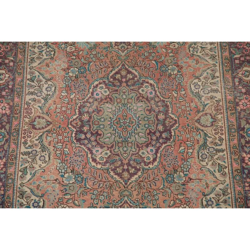 Tabriz Persian Vintage Area Rug Handmade Wool Carpet - 6'7" x 9'6"