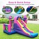 preview thumbnail 3 of 9, 7-in-1 Kids Inflatable Bounce House with Long Slide and 735W Blower - 11ft x 10ft x 7.5ft (L x W x H)