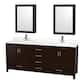 Option Espresso / White Quartz Top / Brushed Chrome