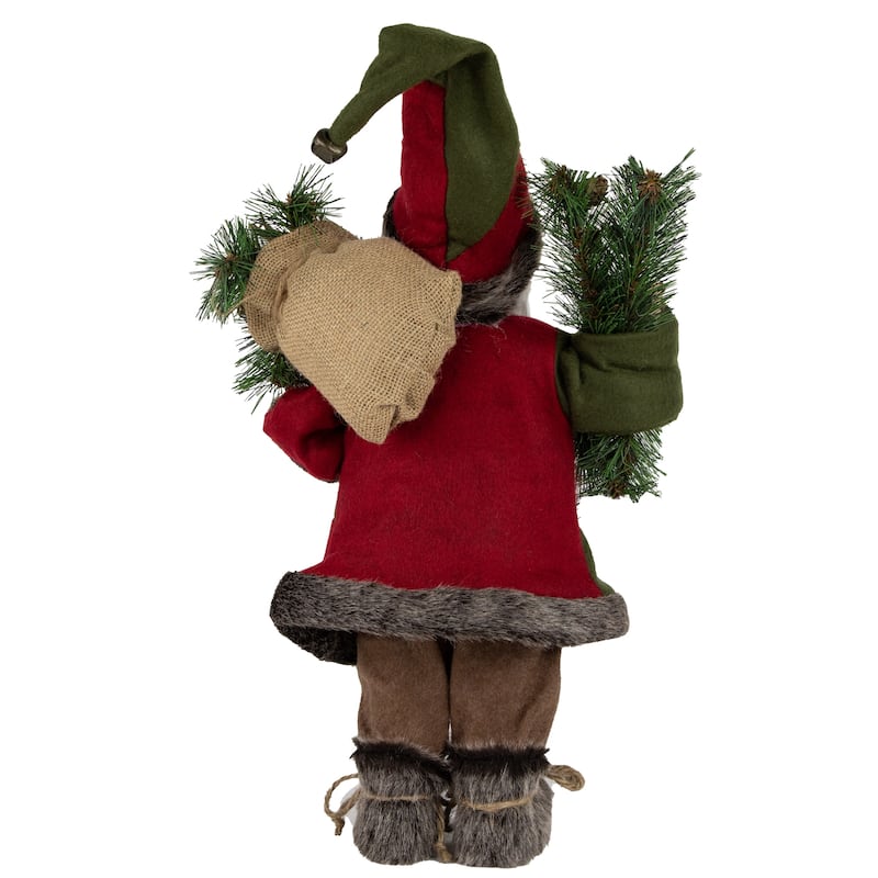 16" Country Santa Claus with Snowflake Jacket Christmas Figure