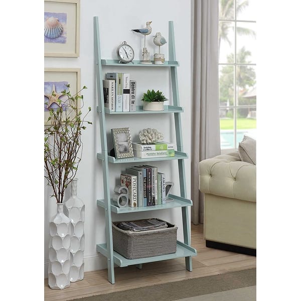 slide 2 of 6, Convenience Concepts American Heritage Bookshelf Ladder Sea Foam Green