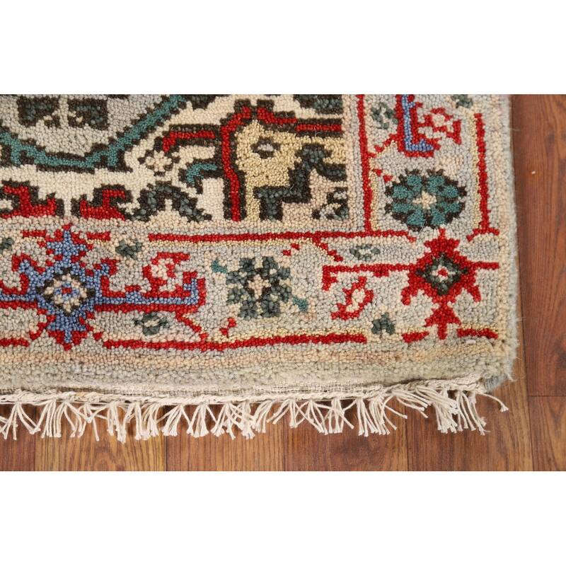 Gray Heriz Serapi Indian Foyer Rug Hand-Knotted Wool Carpet - 2'0" x 3'0"