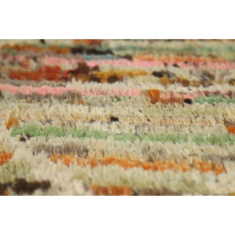 Trellis Moroccan Oriental Rug Handmade Living Room Wool Carpet - 6'6" x 9'9"