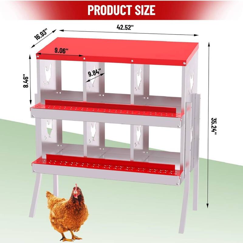 Chicken Nesting Boxes with Roll Out Egg Collection and Legs