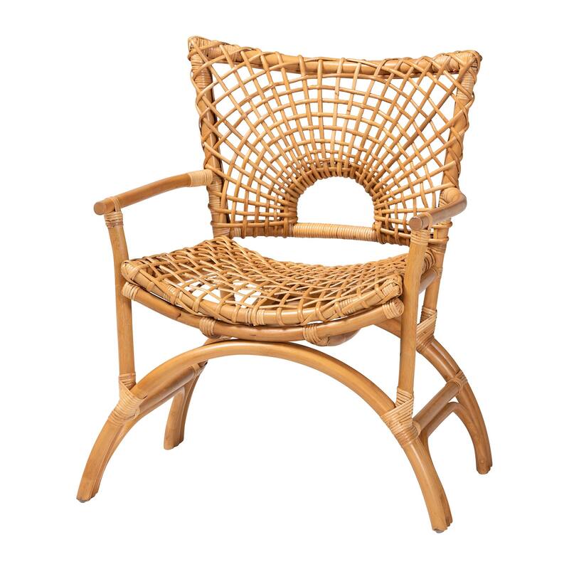 Mamba Bohemian Natural Rattan Arm Chair - Natural