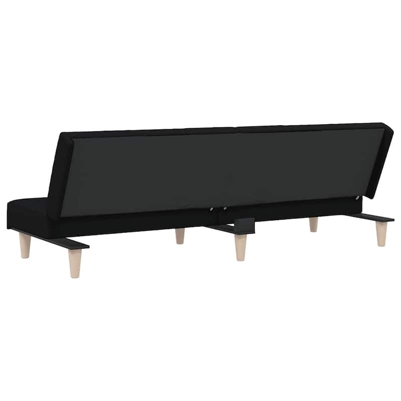 vidaXL Sofa Bed Black Polyester Standard - 39.4 x 78.7 x 13.0 in