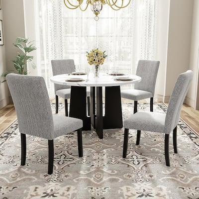 5PCS Round Dining Table Set