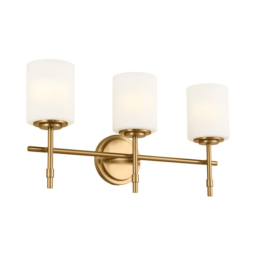 Kichler Lighting Ali 23.25 in. 3-Light Brushed Natural Brass Vanity Light