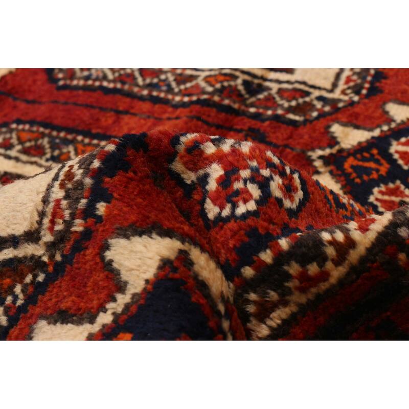ECARPETGALLERY Hand-knotted Melis Vintage Red Wool Rug - 4'3 x 13'0