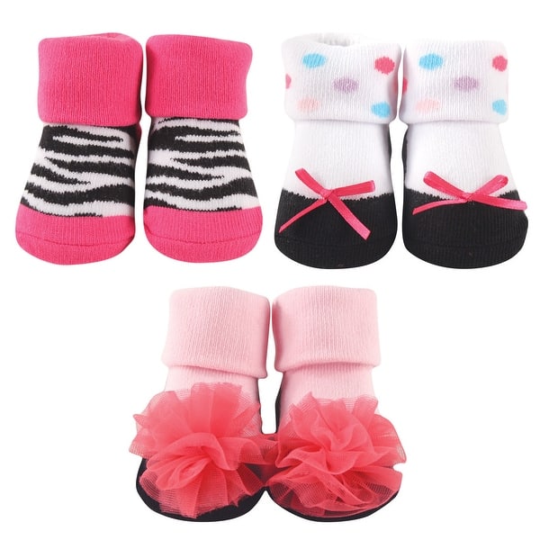 slide 1 of 1, Luvable Friends Baby Girl Socks Giftset, Zebra, 0-9 Months - Zebra Zebra - 0-9 Months