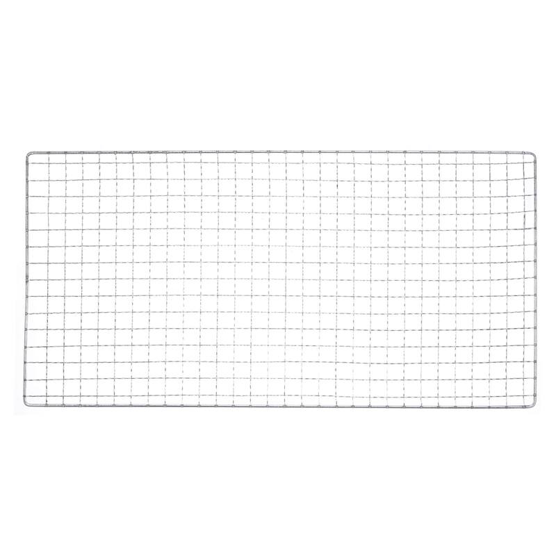 Square BBQ Grill Net 7.9"x15.7" Galvanized Iron Barbecue Mesh Mat for Baking
